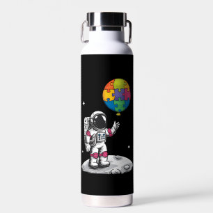 Autistischer Astronaut Ballon Weltraum Autismus-Be Trinkflasche