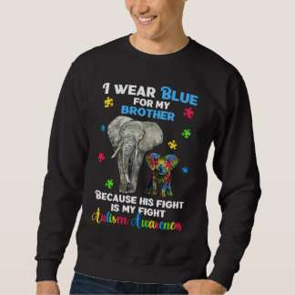 Autistischer Elefant Ich trage Blau für meinen Br Sweatshirt
