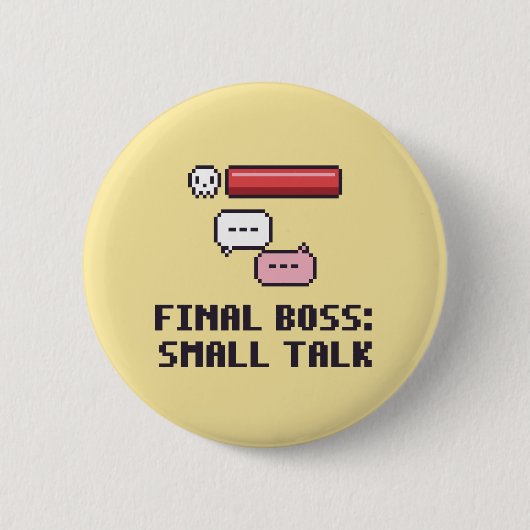 Autistischer Endgegner Smalltalk-Knopf Button (Vorderseite)