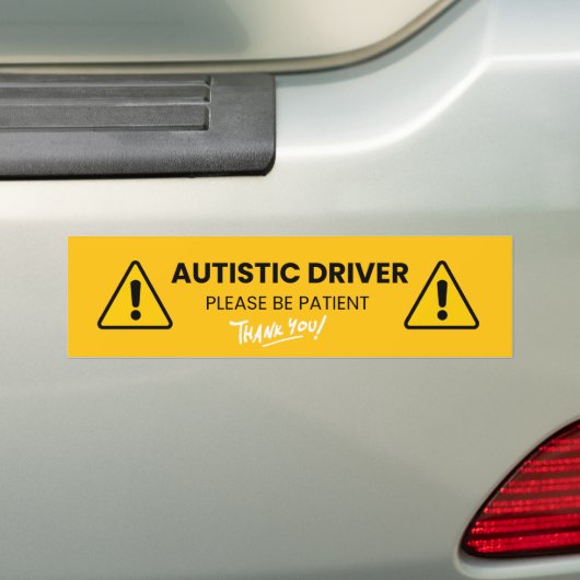 Autistischer Fahrer Bitte geben Sie ein geduldiges Autoaufkleber (Auf Auto)
