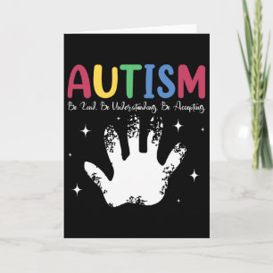 Autistischer Junge oder Mädchen Autismus Sei nett  Karte