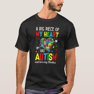 Autistischer Junge Stück Mein Herz Hat Autismus Er T-Shirt