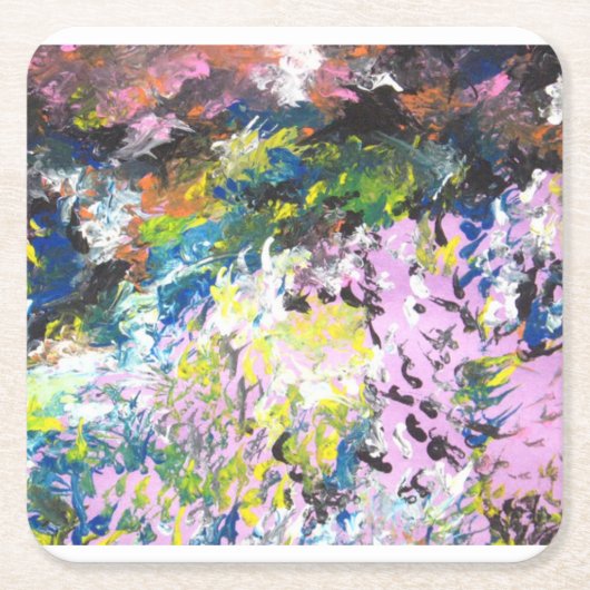 Autistischer künstlerischer Abstrakter Untersetzer (Vorderseite)