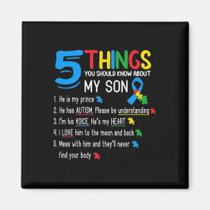 Autistischer Sohn Autism Awareness Unterstützung f Magnet