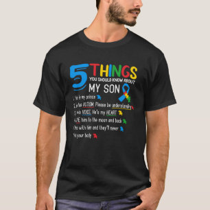 Autistischer Sohn Autism Awareness Unterstützung F T-Shirt
