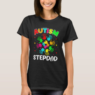 Autistischer Stiefvater Puzzle Unterstützung Famil T-Shirt