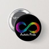 Autistischer Stolz Button (Vorne & Hinten)