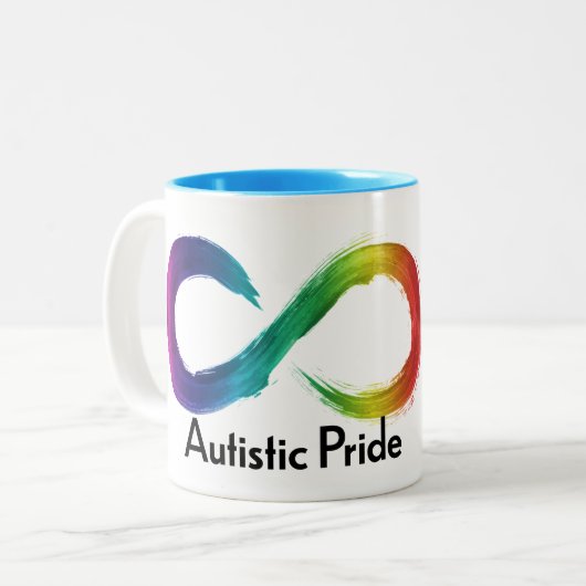 Autistischer Stolz Tasse Neuroversität (Vorderseite Links)