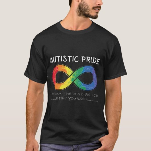 Autistischer Stolz Unendlichkeitssymbol, Autistisc T-Shirt (Vorderseite)