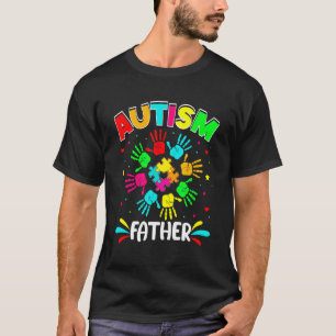 Autistischer Vater Puzzle Unterstützen Familie Aut T-Shirt