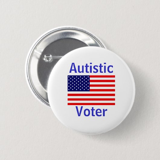 Autistischer Wähler Button (Vorne & Hinten)