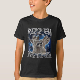 Autistischer Waschbär Autismus Meme Lustig Rizz Em T-Shirt