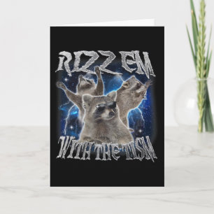 Autistischer Waschbär Autismus Meme Lustig Rizz Si Karte