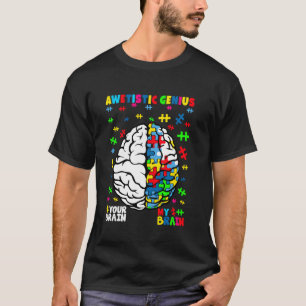 Autistisches Genie Autismus Gehirn Puzzle Bewussts T-Shirt