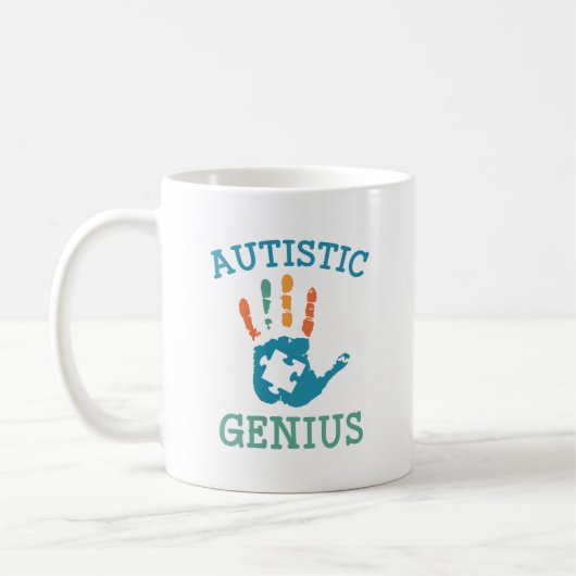Autistisches Genie Kaffeetasse (Links)