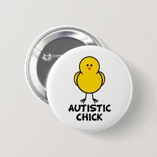 Autistisches Küken Button (Vorne & Hinten)