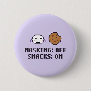 Autistisches Maskieren Aus Spaß Button