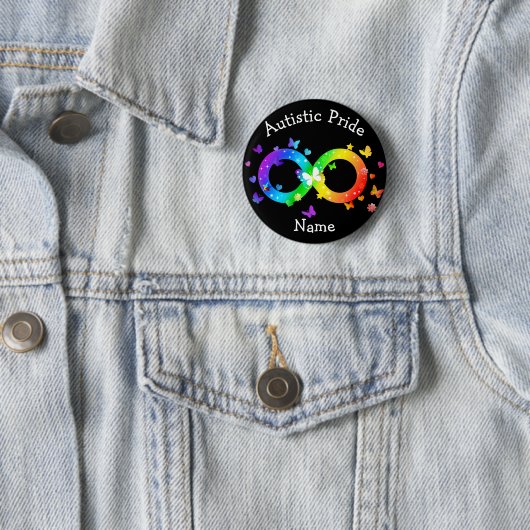 Autistisches Stolz-Unendlichkeitssymbol Button (Beispiel)