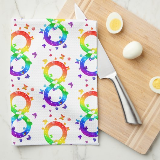 Autistisches Stolz-Unendlichkeitssymbol Geschirrtuch (Viertel Falte)