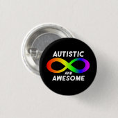 Autistisches und Phantastisches Unendlichkeitssymb Button (Vorne & Hinten)