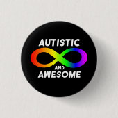 Autistisches und Phantastisches Unendlichkeitssymb Button (Vorderseite)