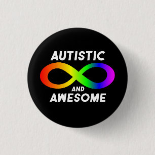 Autistisches und Phantastisches Unendlichkeitssymb Button