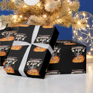 Autistisches und schwules Skelett Lustige Autismus Geschenkpapier