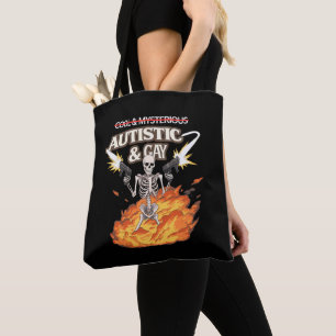 Autistisches und schwules Skelett Lustige Autismus Tasche