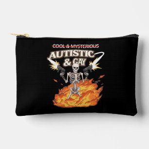 Autistisches und schwules Skelett Lustige Autismus Zubehörtasche