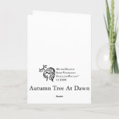 Autmn Baum an der Dämmerung Karte (Rückseite)