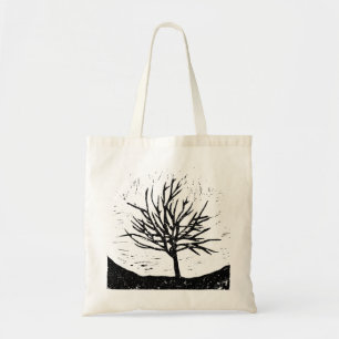 Autmnal Tree Lino Print Tragetasche