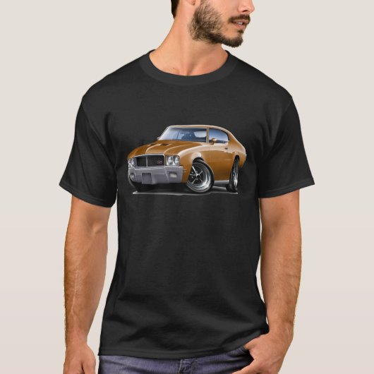 Auto 1970-72 Buicks GS Brown T-Shirt (Vorderseite)