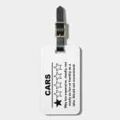 Auto-1-Sterne-Bewertung Gepäckanhänger (Vorderseite vertikal)