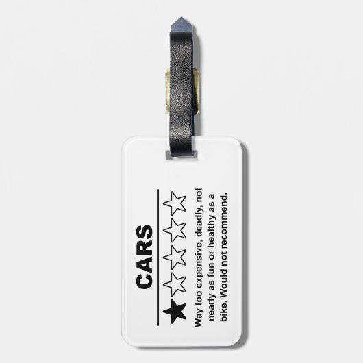 Auto-1-Sterne-Bewertung Gepäckanhänger (Rückseite vertikal)