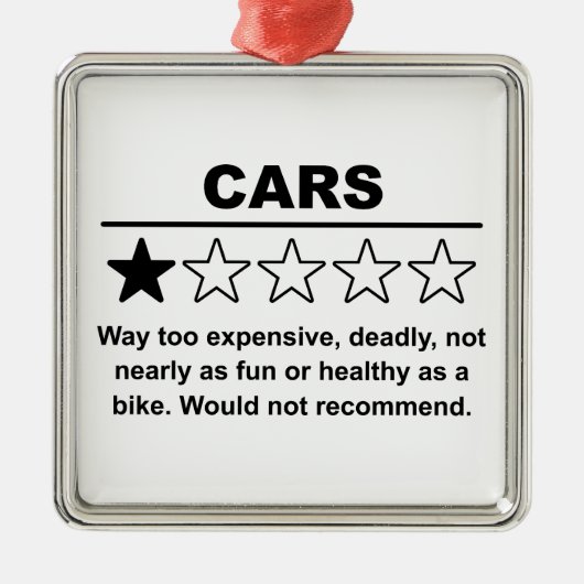 Auto-1-Sterne-Bewertung Ornament Aus Metall (Vorne)