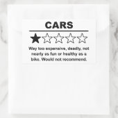 Auto-1-Sterne-Bewertung Rechteckiger Aufkleber (Tasche)