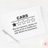 Auto-1-Sterne-Bewertung Rechteckiger Aufkleber (Umschlag)