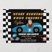 Auto 2. Geburtstag Jungen Einladung (Vorne/Hinten)