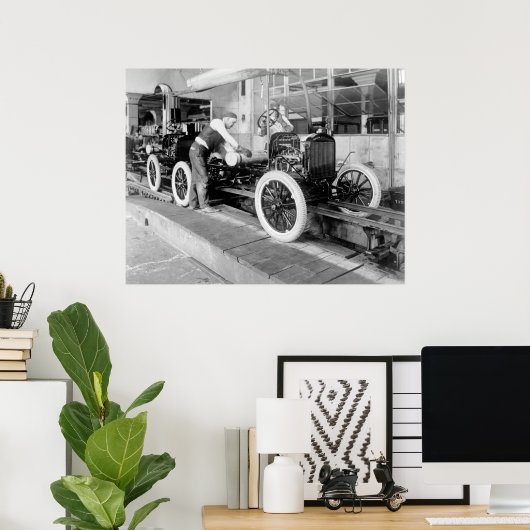 Auto Assembly Line, 1920er Poster (Heimbüro)