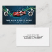 Auto Audio Techniker | Elektronik Visitenkarte (Vorne/Hinten)