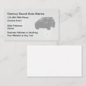 Auto-Audio und -Sicherheit Visitenkarte (Vorne/Hinten)