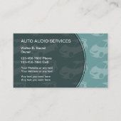 Auto-Audiogeschäfts-Karten Visitenkarte (Vorderseite)
