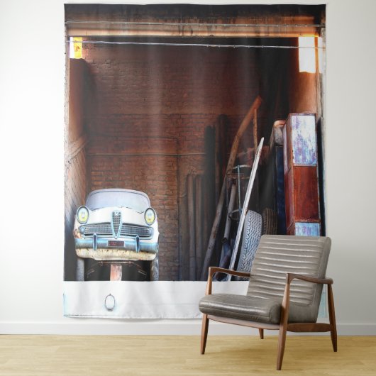 Auto auf dem Dachboden Wandteppich (Beispiel)