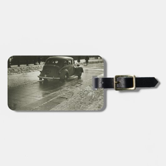 Auto auf der Straße Gepäckanhänger (Vorderseite horizontal)