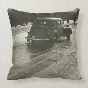 Auto auf der Straße Kissen