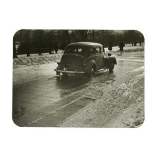 Auto auf der Straße Magnet