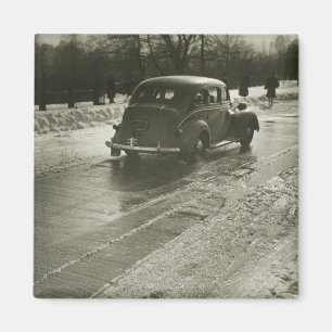 Auto auf der Straße Magnet