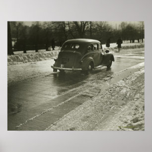 Auto auf der Straße Poster