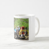 Auto auf Holzgas Kaffeetasse (VorderseiteRechts)