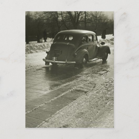 Auto auf Straße Postkarte (Vorderseite)